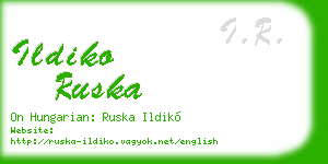 ildiko ruska business card